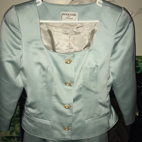 Vintage Victor Costa by Nahdree Satin Suit - Picture 4 of 5